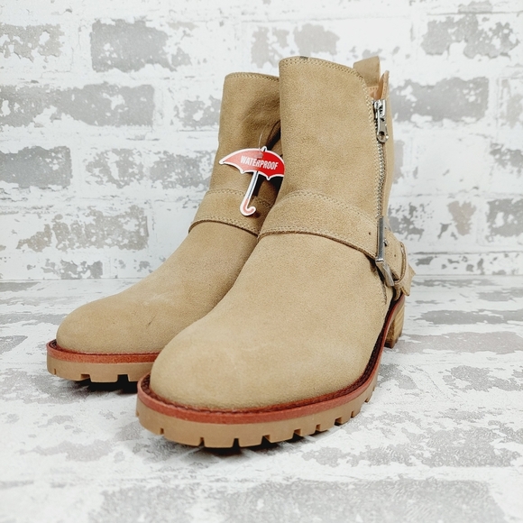 New Blondo Kiana Tan Suede Waterproof Zip Up Boots K303 - Picture 2 of 11